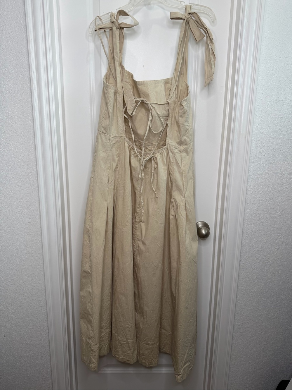 Free People Kinney Midi Dress in Tan Sz XLarge - Picture 7 of 8
